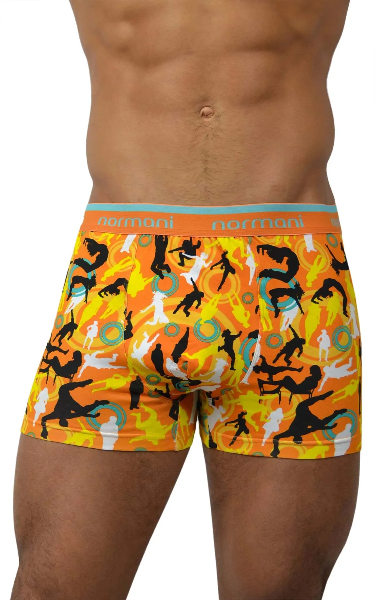 6 Stück Retro Boxershorts aus Baumwolle Dance and Style/Orange