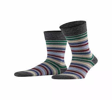 FALKE, Socken "Tinted Stripe" m grey mel