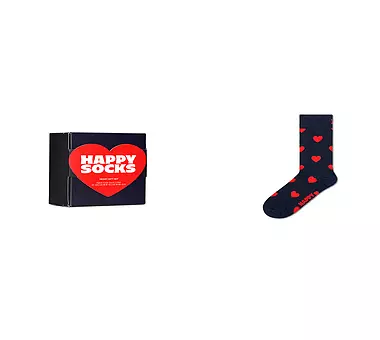 HAPPY SOCKS, Herren Geschenkbox Socken HEART 41-46 navy