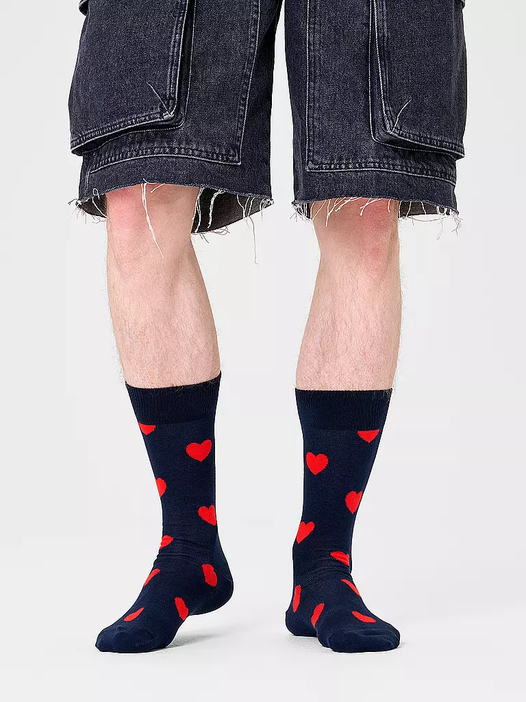 HAPPY SOCKS, Herren Geschenkbox Socken HEART 41-46 navy