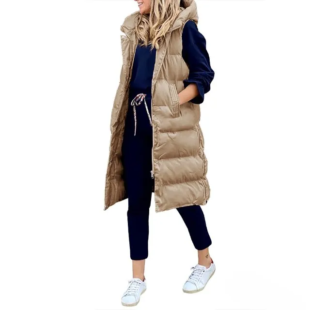 Heidi-Mode | Lange Winterweste Ohne Ärmel Damen