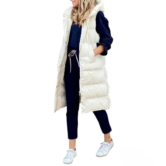 Heidi-Mode | Lange Winterweste Ohne Ärmel Damen