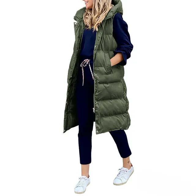 Heidi-Mode | Lange Winterweste Ohne Ärmel Damen