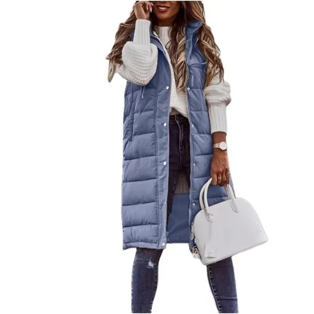 Heidi-Mode | Lange Winterweste Ohne Ärmel Damen