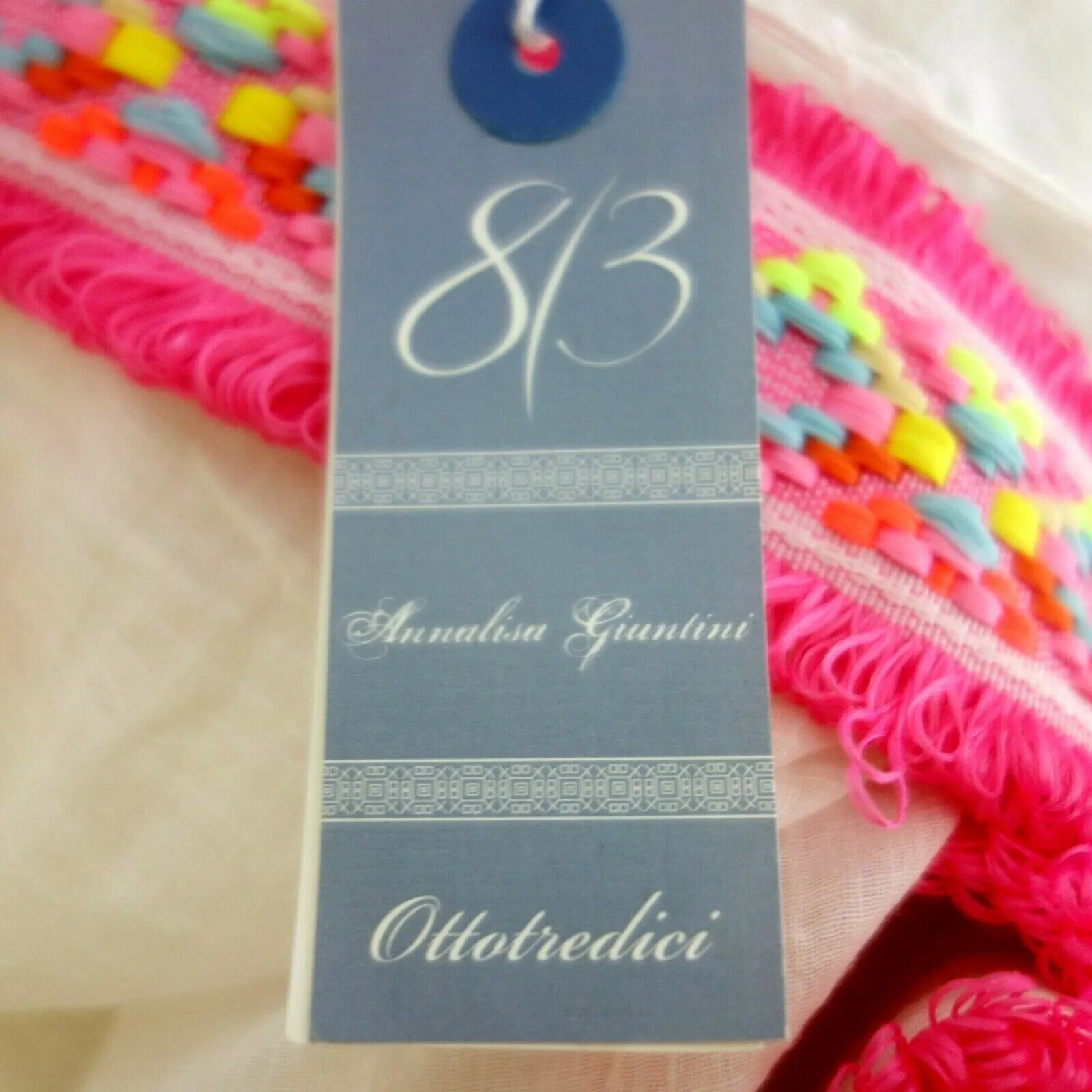 Ottotredici 8/3 Giuntini Damen Schal Tuch Damentuch Bunt Neon 100% Baumwolle Neu