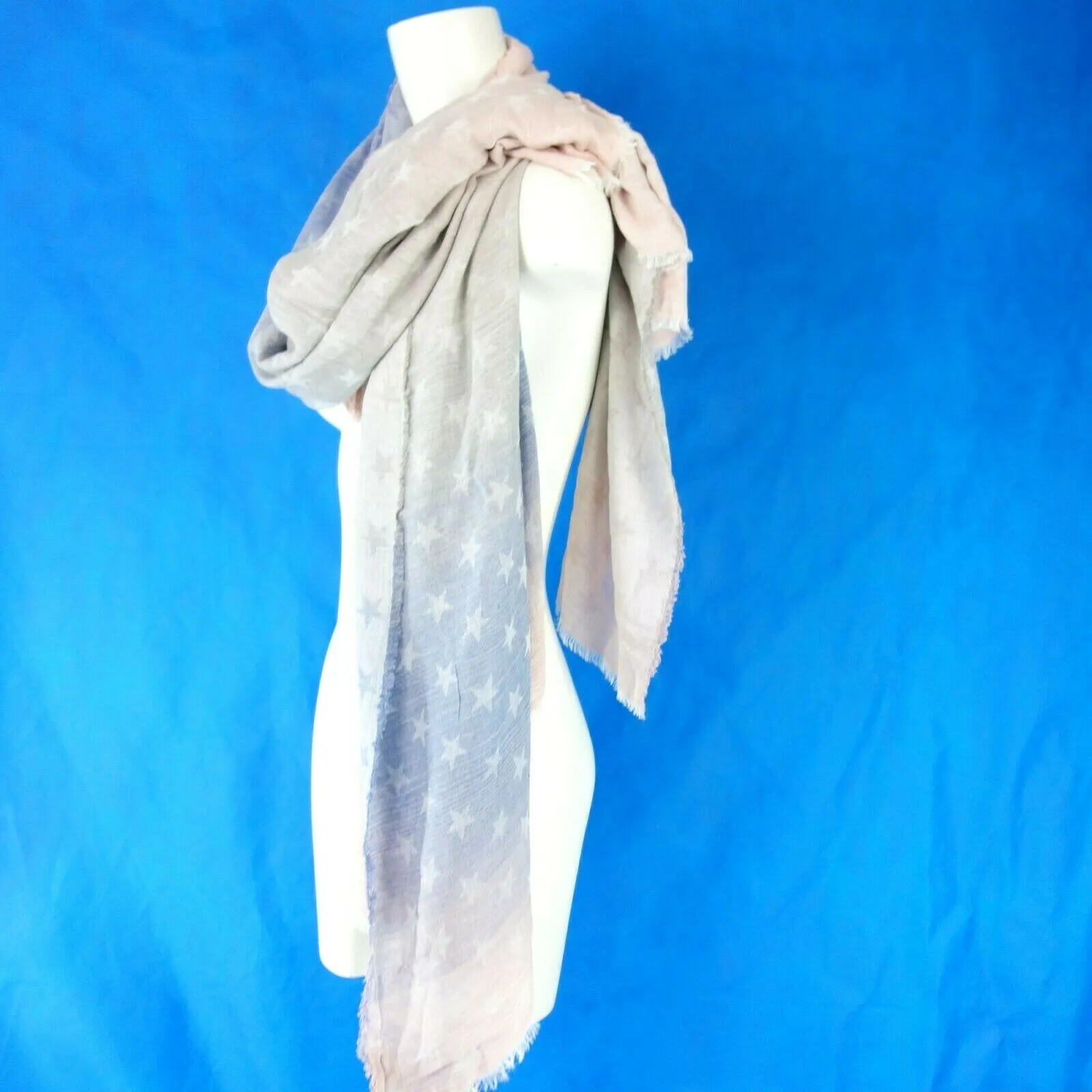 Sara Martignoni Cavadini THESHAWL Damen Tuch Damentuch Schal Blau Grau Rosa