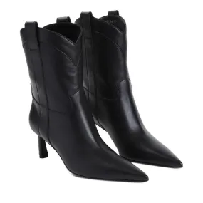   sergio rossi  60 Black Nappa Leather Boots Black  Stiefel 