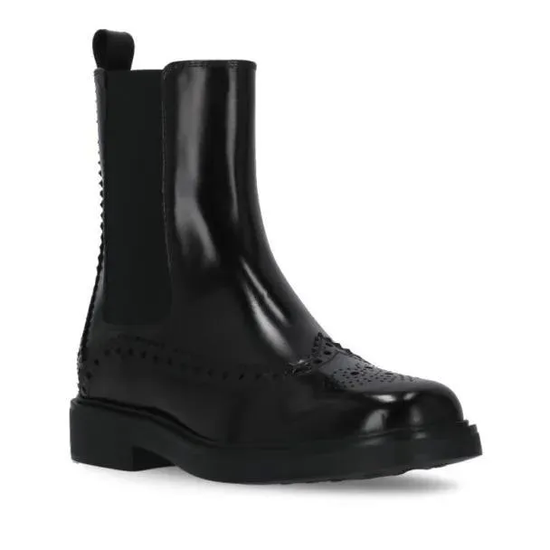   Tod's  Leather Boots Black  Stiefel 
