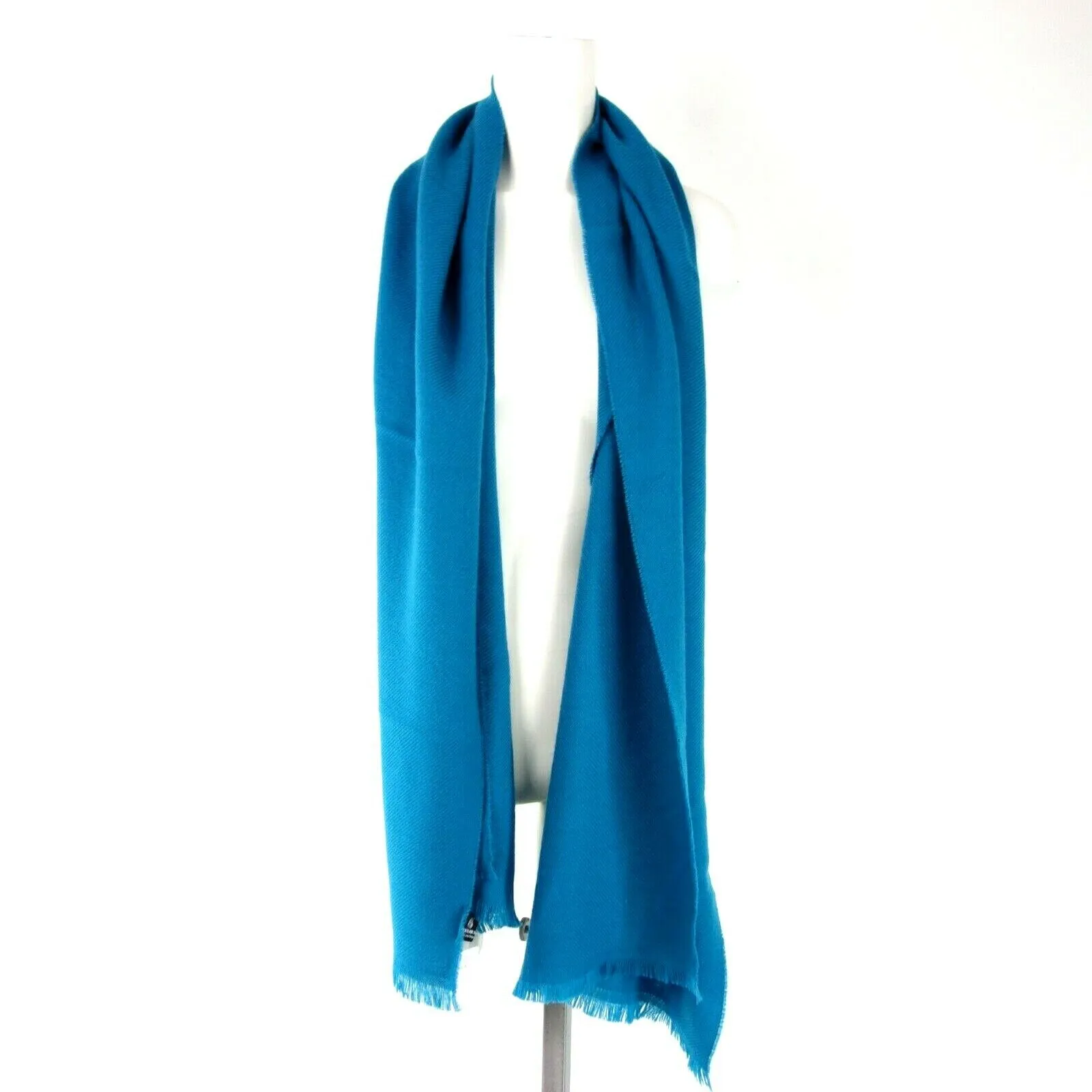 WOOLMARK Herren Schal Herrenschal Strickschal Grün 100% Wolle Schurwolle Neu